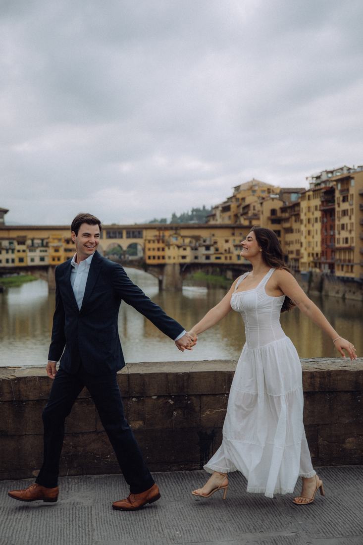 Walking along the Arno